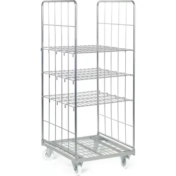 KLEC 2/3, 2-boký, 3x police, klecový vozík 1665x710x805 mm, galvanická ocel