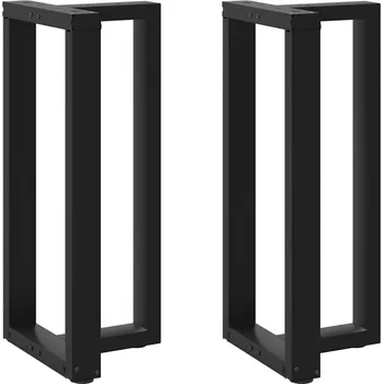 Konferenční stolek OMAXI Nohy barového stolu ve tvaru T, 2 ks, černé, 50 x 35 x (90-91) cm, ocel 317360