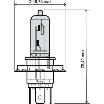 Autožárovka RMS Přední světlo 246510050 H4 12V 60/55W