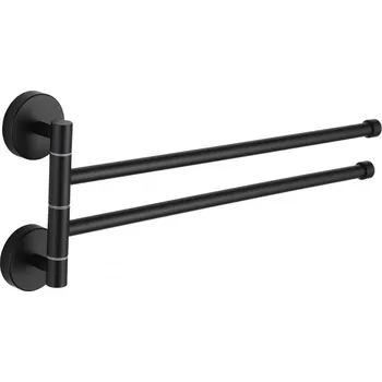 Držák na ručník Mexen dvojitý otočný věšák na ručníky, černý - 7039242-70 Věšáky a police na ručníky