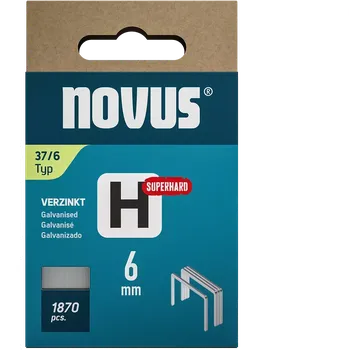 Průmyslová sponka K042-0770 Novus tenké, drátové sponky typ H, 37/6 mm, Super Hard, 5000 ks