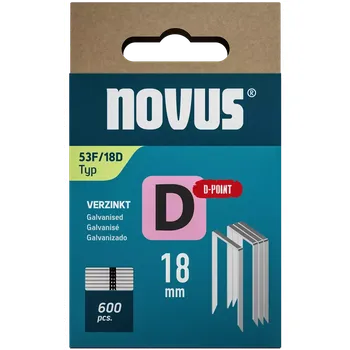 Spona do sešívačky K042-0794 Novus tenké, ploché drátové sponky typ D, 53 F/18 mm/ D-Point, 600 ks