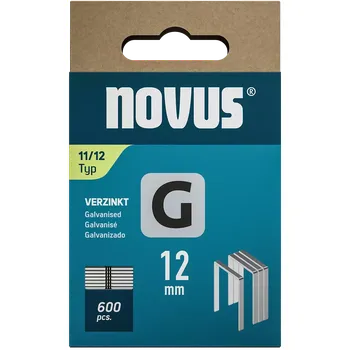 Průmyslová sponka K042-0798 Novus tenké, ploché drátové sponky typ G, 11/12 mm, 600 ks