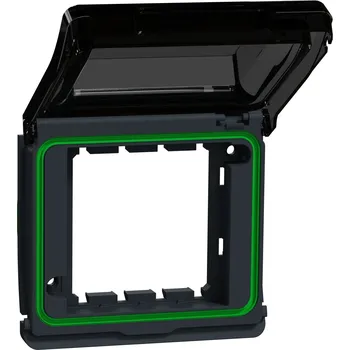 vypínač a zásuvka Schneider Electric MUR35110 Kryt krabice s víkem pro přístroje Nová Unica, modul 45 IP55 antracit