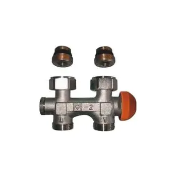 Ventil Herz Připojovací šroubení TS-3000 s integrovaným termostatickým ventilem s přednastavením, přímé s adaptéry Dimenze: Rp1/2"xG3/4"E, KVS: 0,55, #1369291: HERZ-3000, přímý, s termost. svrškem, pro 2-trubkové soust.