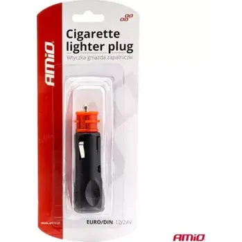 Auto elektroinstalace AMIO Zástrčka autozapalovače EURO/DIN 12/24V
