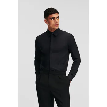 Pánská košile KOŠILE KARL LAGERFELD KL MONOGRAM SHIRT BLACK