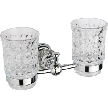 Držák na kartáček Mexen Estela dvojitý držák na kartáčky, chrom - 7011552-00 Příslušenství pro čištění zubů