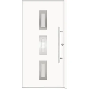 Vchodové dveře Hliníkovo-ocelové vchodové dveře pasivní Artemis 110 x 210 cm P bílé