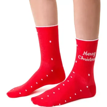 Dámské ponožky Dámské ponožky Merry Christmas - 35-37 / červená
