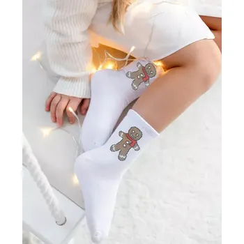 Dámské punčochy Dětské ponožky Veselý Perníček M - 32-34 / bílá