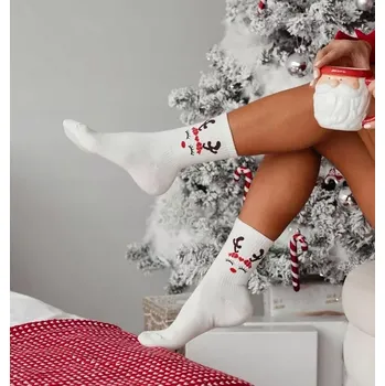 Dámské ponožky Dámské ponožky Spící Sob M - 37-41 / smetanová