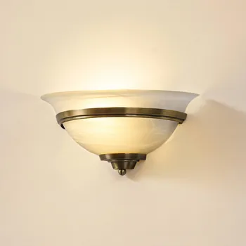 Lampička Lindby nástěnné světlo Irimia, 31 cm, starý mosaz, sklo bílá satinovaná, starý mosaz 1 x 15 W LED - Doprava zdarma