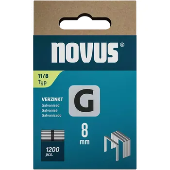 Průmyslová sponka K042-0796 Novus tenké, ploché drátové sponky typ G, 11/8 mm, 1200 ks