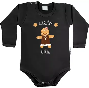 Dětské body s dlouhým rukávem Perníček dceruška