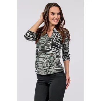 Dámská halenka Košilová šedočerná dámská halenka s légou 806 velikost L