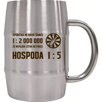 Sklenice Nerezový chladicí půllitr Sportka mi dává šanci, že nepůjdu do práce