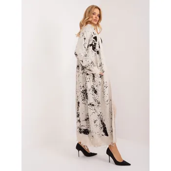 Dámský svetr Stylový kardigan v ecru se vzorem BA-