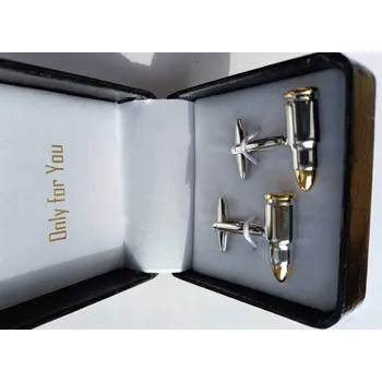 Manžetový knoflíček Manžetové knoflíčky pro myslivce/vojáka - náboj