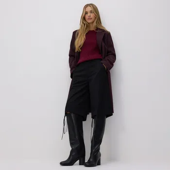 Dámské kozačky Reserved - Kožené šněrovací kozačky - černý - 049FF-99X - 049FF-99X-38