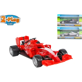autíčko MikroTrading 2-Play Traffic formule 13cm kov volný chod 3 barvy v krabičce Barva: Červená