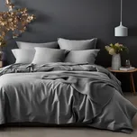 SATÉNOVÉ LOŽNÍ POVLEČENÍ SATYNLOVE CLASSIC 160X200 CM, 2KS 70X80 CM ŠEDÁ