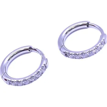 Náušnice Náušnice z chirurgické oceli kroužky s kameny