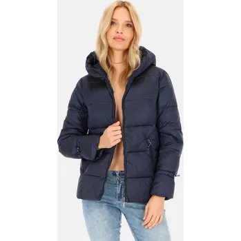 Dámská bunda Tmavě modrá dámská přechodová prošívaná bunda BLH 220043 F - dark blue Velikost: 2XL