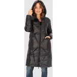 Černá dámská péřová prošívaná bunda s kapucí BLH 236060 FX - black Velikost: S