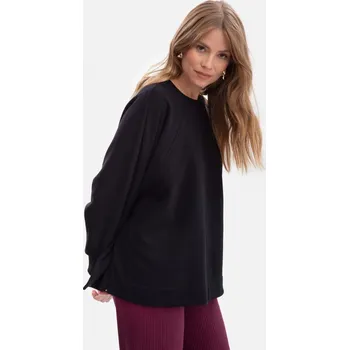 Dámská mikina Úpletová mikina volného střihu B306 Barva: Černá, Velikost: L/XL