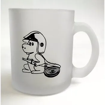 Hra na policii a hasiče Skleněný hrnek Soptík