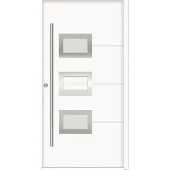 Vchodové dveře Hliníkovo-ocelové vchodové dveře pasivní Hera 100 x 210 cm L bílé