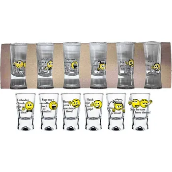 Sklenice PROHOME - Sklenice sada 6ks úsměv