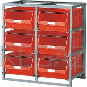 Dílenský regál Regálový rám včetně 6 zásobníků velikosti 5