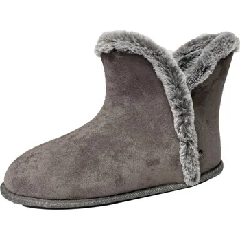 Dámské žabky Vysoké bačkory s umělou kožešinou Isotoner® šedá 39
