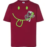 detske-levne-bavlnene-tricko-potisk-usmev-kosmonauta Barva: Burgundy - vínová, Dětská bavlněná trička JHK: XL