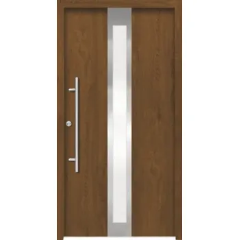 Vchodové dveře Hliníkovo-ocelové vchodové dveře pasivní Anthene 100 x 210 cm L zlatý dub