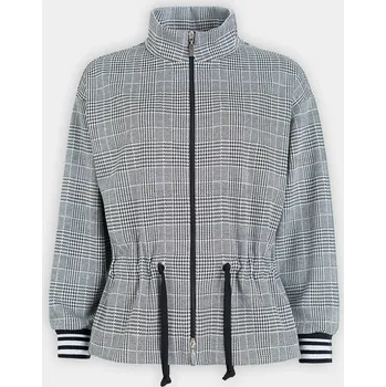 Dámské šaty BUNDIČKA AXELLO V ŠEDÉM KÁRU SE STAHOVÁNÍM V PASE 39182 Velikost: 38