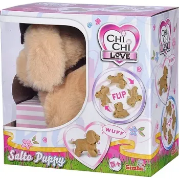 plyšák Interaktivní plyšový pejsek Chi Chi Love Salto Puppy 20 cm