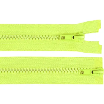 Zip Zip kostěný No 5 dělitelný 2 jezdce / dvoucestný 70 cm bundový, malé, 229 žlutá neon
