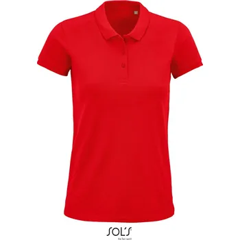 Pánské oblečení SOL's Collection Polokošile Planet Women piqué, krátký rukáv, dámská COT25357500400-red Červená XS