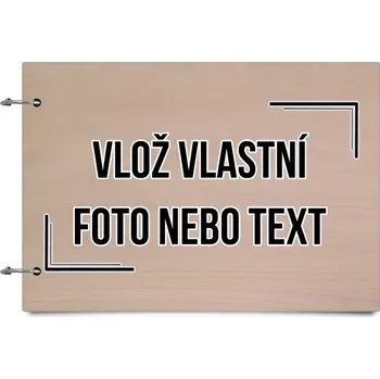 Fotoalbum Dřevěné album se sponami s vlastním potiskem