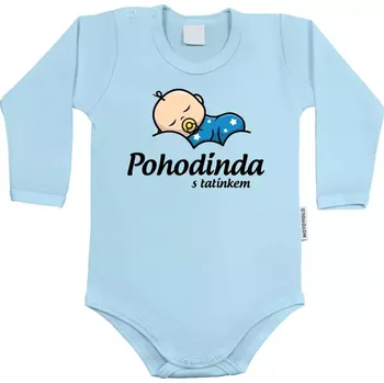 Kojenecký body Dětské body s dlouhým rukávem Pohodička s tatínkem