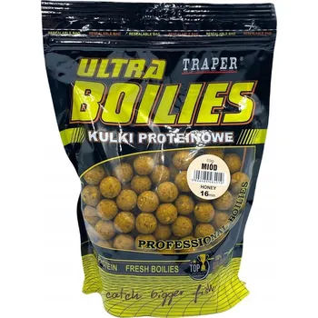 Boilies Traper Ultra Boilies Proteinové Kuličky 500g 16mm Jahoda