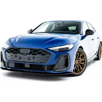 Nárazník Maxton Design "Street Pro" spoiler pod přední nárazník pro Audi A5 B10, plast ABS bez povrchové úpravy, S-Line, Sedan / Avant, s červenou linkou