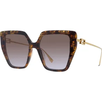 Sluneční brýle FENDI Baguette Brown Geometric Sunglasses