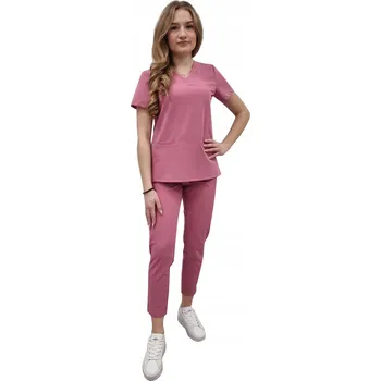 Moto bunda Zdravotnický komplet starorůžová basic premium, velikost 3XL
