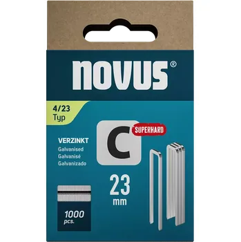 Spona do sešívačky K042-0803 Novus sponky s úzkým hřbetem, typ C, 4/23 mm, Super Hard, 1000 ks