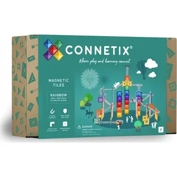 Kuličková dráha Stavebnice Connetix Ball Run Pack 92 ks pro děti ve věku Věk 3+