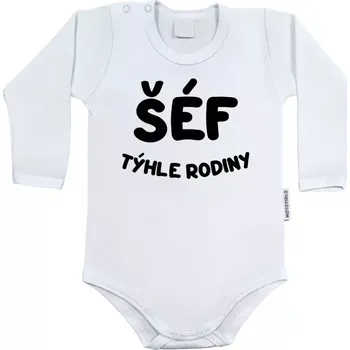 Kojenecký body Dětské body s dlouhým rukávem Šéf týhle rodiny